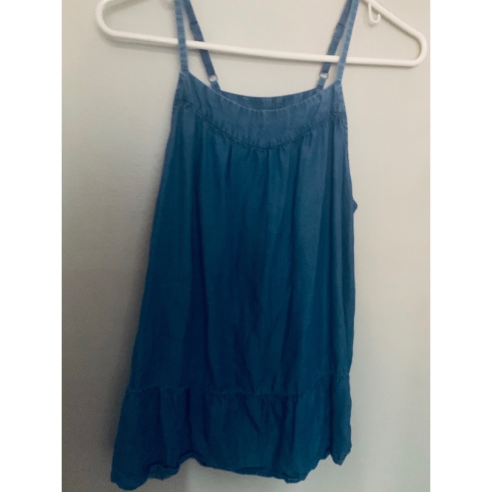 Old Navy Chambray Denim Peplum tank